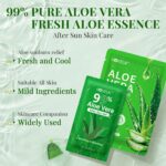 30 Pack Aloe Vera Gel and 30 Pack Face Masks Skincare, Aloe Vera Gel and Facial Mask for Face, Hair, Body, Skin, Bulk Travel Size Aloe Gel and Mask for Sunburn Relief - Image 4