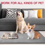 39.4"x29.5" Largest Pet Food Mat, Silicone Dog Mats for Food and Water, Nonslip Pet Feeding Mats for Floors,Dog Cat Bowl Mat with Raised Edges, Gray Blue - Image 7