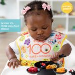 Bumkins Disney Bibs for Girl or Boy, SuperBib Baby and Toddler for 6-24 Months, Essential Must Have for Eating, Feeding, Baby Led Weaning, Mess Saving Catch Food, Fabric, 2-pk 100 Happy Faces - Image 3