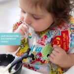Bumkins Disney Bibs for Girl or Boy, SuperBib Baby and Toddler for 6-24 Months, Essential Must Have for Eating, Feeding, Baby Led Weaning, Mess Saving Catch Food, Fabric, 2-pk 100 Happy Faces - Image 5
