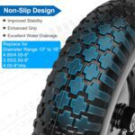 4.80/4.00-8" Flat Free Wheelbarrow Tire and Wheel, 14.5" Universal Fit Solid Tire with 5/8" or 3/4" Bearing, 3"-7" Hub, Adapter Kit Hand Truck Wheel Replacement for 3.50/2.50-8", 4.00-6"nhs etc - Image 5