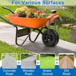 4.80/4.00-8" Flat Free Wheelbarrow Tire and Wheel, 14.5" Universal Fit Solid Tire with 5/8" or 3/4" Bearing, 3"-7" Hub, Adapter Kit Hand Truck Wheel Replacement for 3.50/2.50-8", 4.00-6"nhs etc - Image 8