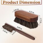 2 PCS Leather Brush Car Detailing, Horse Hair Brush, Upholstery Brush for Cleaning, Car Interior Brush, Carpet Brush for Car Detailing, for Car Interior Seat, Carpet, Upholstery, Furniture and Shoes - Image 3