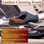 2 PCS Leather Brush Car Detailing, Horse Hair Brush, Upholstery Brush for Cleaning, Car Interior Brush, Carpet Brush for Car Detailing, for Car Interior Seat, Carpet, Upholstery, Furniture and Shoes - Image 4