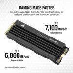 Corsair MP600 PRO LPX 8TB M.2 NVMe PCIe x4 Gen4 SSD - Optimised for PS5 (Up to 7,000MB/sec Sequential Read & 6,100MB/sec Sequential Write Speeds, High-Speed Interface, Compact Form Factor) Black - Image 5