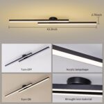 JAYMP Modern Ceiling Light with Remote, 43.3" Black Sputnik Ceiling Lamp, 32W Dimmable LED Lighting Fixture for Dining Room Living Room Kitchen Island, 2 Lights - Image 6