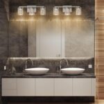 SineRise 3-Light Brushed Nickel Vanity Light with 3 Color Modes (3000K/4000K/6000K), Eye Protection LED Bathroom Light Fixture, Dimmable Modern Wall Light Over Mirror with Clear Glass Shade - Image 7