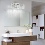 SineRise 3-Light Brushed Nickel Vanity Light with 3 Color Modes (3000K/4000K/6000K), Eye Protection LED Bathroom Light Fixture, Dimmable Modern Wall Light Over Mirror with Clear Glass Shade - Image 9