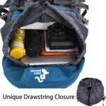 Bseash 60L Hiking Camping Backpack with Rain Cover, Waterproof Large Capacity Outdoor Sport Travel Daypack Climbing Touring (Army Green) - Image 4