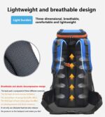 Bseash 60L Hiking Camping Backpack with Rain Cover, Waterproof Large Capacity Outdoor Sport Travel Daypack Climbing Touring (Army Green) - Image 8