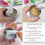 3 Pcs Pet Food Can Lids & One Can Spoon | Cute Paw Shape Opener Spatula Cat Wet Food Spoon | Universal BPA Free Silicone Can Spoon & Covers for Dog Cat Cans(Pink) - Image 4