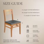 SearchI Stretch Dining Chair Seat Covers Set of 6, Soft Removable Washable Seat Covers for Dining Chairs, Dining Room Seat Cover Protector (Rear-Covered, Orange Flowers) - Image 5