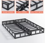 Split King Box Spring 5 Inch, Low Profile Heavy Duty Metal Mattress Box Spring King Size with Fabric Cover, Noise-Free, Quick Assembly - Image 4