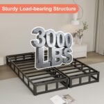 Split King Box Spring 5 Inch, Low Profile Heavy Duty Metal Mattress Box Spring King Size with Fabric Cover, Noise-Free, Quick Assembly - Image 7