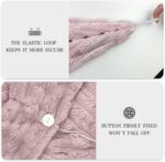 Adjustable Microfiber Bath Towel, Super Absorbent Bath Towel and Hair Towel Wrap for Gym, Spa, Sauna，Pink - Image 3