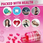 Calcium Magnesium Zinc Gummies & Vitamin D3,B6,B12,Immune & Supporting Bone Health Calcium Magnesium Supplement for Women Men,Sugar-Free Vegan Raspberry Flavor 90 Counts - Image 6