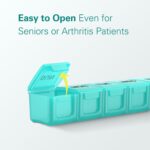 BUG HULL Weekly Pill Organizer Large 2 Packs, Extra Large Travel Pill Organizers, Pill Box 7 Day, Travel Pill Case, Medicine Pill Organizer for Vitamins, Supplements and Medications (Black+White) - Image 3