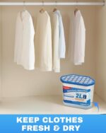 Vacplus Moisture Absorber Buckets 6 Pack – Large Capacity Dehumidifier and Humidity Absorber for Closet, Basement, Bathroom, RV, and Storage Areas, Unscented, 2 lbs, 7.5" x 4.7" x 6.6" - Image 5