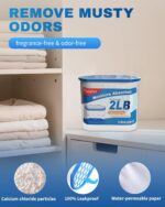 Vacplus Moisture Absorber Buckets 6 Pack – Large Capacity Dehumidifier and Humidity Absorber for Closet, Basement, Bathroom, RV, and Storage Areas, Unscented, 2 lbs, 7.5" x 4.7" x 6.6" - Image 6