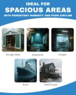 Vacplus Moisture Absorber Buckets 6 Pack – Large Capacity Dehumidifier and Humidity Absorber for Closet, Basement, Bathroom, RV, and Storage Areas, Unscented, 2 lbs, 7.5" x 4.7" x 6.6" - Image 8