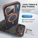 Magnetic 3 in 1 for iPhone 17 Pro Max Case, [Omni-Directional Protection] with 1x Screen Protector + 1x Camera Cover, [Seamless Work with Magsafe] Protective Case for iPhone 17 Pro Max Cosmic Orange - Image 8