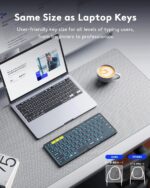 Samsers Full-Size Foldable Bluetooth Keyboard, KF08X Wireless Folding Keyboard with Backlight, Portable Travel Keyboards for iPhone iPad Smartphone Tablet Laptop, Android Windows Mac OS - Black - Image 5