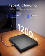 Samsers Full-Size Foldable Bluetooth Keyboard, KF08X Wireless Folding Keyboard with Backlight, Portable Travel Keyboards for iPhone iPad Smartphone Tablet Laptop, Android Windows Mac OS - Black - Image 8