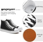 yageyan Men’s High Top Canvas Sneakers Fashion Lace up Walking Shoes Casual Classic - Image 3