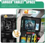 Car Backseat Organizer with Tablet Holder,11 Storage Pockets with Foldable Food Tray, Protector Kick Mats for Kids, Travel Accessories Organizer (Black, 1Pack) - Image 5