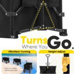 Heavy Duty Beach Wagon with 9" Big Sand-Proof Wheels – 440lb Capacity, Sekey 200L Oversized Foldable Cart | Adjustable Handle & All-Terrain Tires for Sand, Camping, Groceries. Black - Image 6