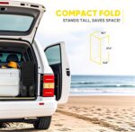 Heavy Duty Beach Wagon with 9" Big Sand-Proof Wheels – 440lb Capacity, Sekey 200L Oversized Foldable Cart | Adjustable Handle & All-Terrain Tires for Sand, Camping, Groceries. Black - Image 7