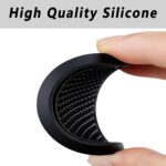 Car Cup Coaster, 4PCS Universal Auto Non-Slip Cup Holder Embedded in Ornaments Silicone Coaster, Car Interior Accessories Sets, Black - Image 3