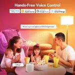 OREiN Matter Smart Light Bulb, Smart Light Bulbs Work with Apple Home, Alexa, Google Home, SmartThings, A19 Color Changing Light Bulbs 2.4Ghz WiFi, 800 Lumens Equivalent 60W 4Pack - Image 5