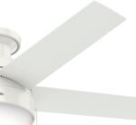 Hunter 46 inch Indoor Ceiling Fan with LED Light - White Ceiling Fan with Pull Chain, For Bedroom, Living Room, or Kitchen, Low Profile Mount, No Remote, 5 Blades - Anslee 59269, Fresh White - Image 13