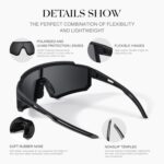 Polarized Sport Sunglasses for Men and Women, Lightweight TR90 Sun Glasses with UV Protection for Cycling Running - Image 10