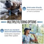 4 Pack Water Filter Straw, Portable Personal Water Filtration System, Water Purifier Survival, Emergency Preparedness for Camping Hiking Drinking Travel Hunting and Family Outing - Image 5