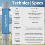 4 Pack Water Filter Straw, Portable Personal Water Filtration System, Water Purifier Survival, Emergency Preparedness for Camping Hiking Drinking Travel Hunting and Family Outing - Image 8