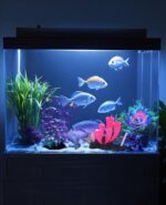 4 Pieces Aquarium Fish Tank Decorations with Glowing Effect, Silicone Glow Artificial Ornament Coral Reef Plants for Aquarium Decoration Small and Large Fish Bowl Decor Accessories - Image 3