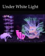 4 Pieces Aquarium Fish Tank Decorations with Glowing Effect, Silicone Glow Artificial Ornament Coral Reef Plants for Aquarium Decoration Small and Large Fish Bowl Decor Accessories - Image 5