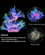 4 Pieces Aquarium Fish Tank Decorations with Glowing Effect, Silicone Glow Artificial Ornament Coral Reef Plants for Aquarium Decoration Small and Large Fish Bowl Decor Accessories - Image 6