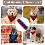 Bandanas for Dogs, 2Pcs Triangle Dog Bandanas Adjustable Reusable Puppy Bandana Apparel Handkerchief Accessories for Large Medium Dogs Puppies Pets - Image 5