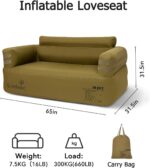 Portable Inflatable Couch for Camping with Built-in Pump Durable Inflatable Furniture Luxury Blow Up Couch Stylish Outdoor Air Sofa Perfect for Backyard Beach Music Festival Party - Image 3