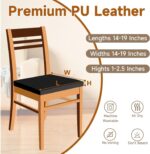 Soft PU Leather Seat Covers for Dining Chairs Waterproof Kitchen Chair Seat Cover Set of 6, Wipeable and Stretch Leather Chair Covers for Dining Chairs(Brown, 6Pcs) - Image 7