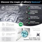 Silvery Restcool™ Silver Infused Bed Sheets Set - Award-Winning Self-Cooling Fabric for Hot Sleepers with Self-Cleaning Silvery Technology™ - Ultra Soft Luxury Bedding Set (Split King) - Image 3