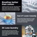 Silvery Restcool™ Silver Infused Bed Sheets Set - Award-Winning Self-Cooling Fabric for Hot Sleepers with Self-Cleaning Silvery Technology™ - Ultra Soft Luxury Bedding Set (Split King) - Image 7