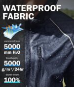 SWISSWELL Mens Cycling Rain Jacket Waterproof Lightweight Windbreaker Jackets for Men Raincoat with Hood - Image 3