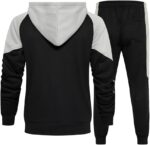 Men's Hooded Athletic Tracksuit Sweatsuit Long Sleeve Full-Zip Jogging Sweatpants 2 Piece Patchwork Sportsuits - Image 5