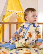Bamboo Viscose Baby Convertible Footie Pajama, Zipper Pajamas for Baby Boys & Girls, Sleep & Play Footed Pjs - Image 5