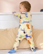 Bamboo Viscose Baby Convertible Footie Pajama, Zipper Pajamas for Baby Boys & Girls, Sleep & Play Footed Pjs - Image 8