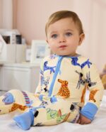 Bamboo Viscose Baby Convertible Footie Pajama, Zipper Pajamas for Baby Boys & Girls, Sleep & Play Footed Pjs - Image 9